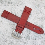 Каишка за часовник Hightone Premium HT20-A83S, Кожена, Бордо, 20мм