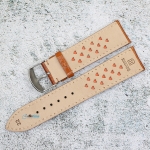 Каишка за часовник Hightone HT22-410V, Кожена, Кафява, 22мм