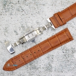 Каишка за часовник Hightone HT22-411, Кожена, Кафява, 22мм