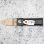 Каишка за часовник Hightone HT22-414V, Кожена, Черна, 22мм