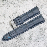 Каишка за часовник Hightone HT22-418V, Кожена, Синя, 22мм