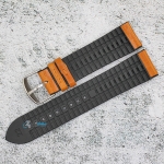 Каишка за часовник Hightone Premium HT22-817, Кожа и полимер, Кафява, 22мм