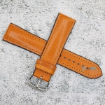 Каишка за часовник Hightone Premium HT22-817, Кожа и полимер, Кафява, 22мм