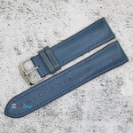 Каишка за часовник Hightone Premium HT22-818, Кожа и полимер, Синя, 22мм