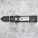 Каишка за часовник Hightone Premium HT22-821, Кожа и полимер, Черна, 22мм
