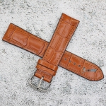 Каишка за часовник Hightone Premium HT22-823, Кожа и полимер, Кафява, 22мм