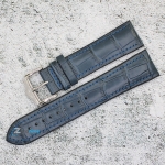 Каишка за часовник Hightone Premium HT22-824, Кожа и полимер, Синя, 22мм