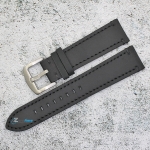 Каишка за часовник Hightone Premium HT22-A30S, Кожена, Черна, 22мм