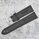 Каишка за часовник Hightone Premium HT22-A30S, Кожена, Черна, 22мм