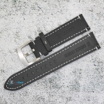 Каишка за часовник Hightone Premium HT22-A31S, Кожена, Черна, 22мм