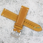 Каишка за часовник Hightone Premium HT22-A35S, Кожена, Кафява, 22мм