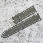 Каишка за часовник Hightone Premium HT22-A39S, Кожена, Сива, 22мм