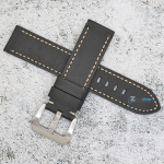 Каишка за часовник Hightone Premium HT22-A64S, Кожена, Черна, 22мм