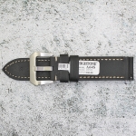 Каишка за часовник Hightone Premium HT22-A64S, Кожена, Черна, 22мм