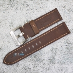 Каишка за часовник Hightone Premium HT22-A65S, Кожена, Кафява, 22мм