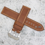 Каишка за часовник Hightone Premium HT22-A66S, Кожена, Кафява, 22мм
