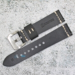 Каишка за часовник Hightone Premium HT22-A73S, Кожена, Черна, 22мм