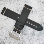 Каишка за часовник Hightone Premium HT22-A73S, Кожена, Черна, 22мм