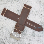 Каишка за часовник Hightone Premium HT22-A74S, Кожена, Кафява, 22мм