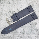 Каишка за часовник Hightone Premium HT22-A87S, Кожена, Синя, 22мм