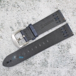 Каишка за часовник Hightone Premium HT22-A87S, Кожена, Синя, 22мм