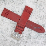 Каишка за часовник Hightone Premium HT22-A89S, Кожена, Бордо, 22мм