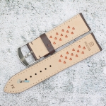 Каишка за часовник Hightone HT24-437V, Кожена, Кафява, 24мм