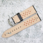 Каишка за часовник Hightone HT24-438V, Кожена, Черна, 24мм