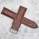 Каишка за часовник Hightone HT24-446V, Кожена, Кафява, 24мм