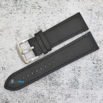 Каишка за часовник Hightone Premium HT24-A40S, Кожена, Черна, 24мм