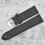 Каишка за часовник Hightone Premium HT24-A40S, Кожена, Черна, 24мм