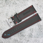 Каишка за часовник Hightone Premium HT24-A42S, Кожена, Черна, 24мм