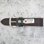 Каишка за часовник Hightone Premium HT24-A42S, Кожена, Черна, 24мм