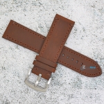 Каишка за часовник Hightone Premium HT24-A43S, Кожена, Кафява, 24мм