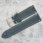 Каишка за часовник Hightone Premium HT24-A46S, Кожена, Синя, 24мм