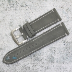 Каишка за часовник Hightone Premium HT24-A49S, Кожена, Сива, 24мм