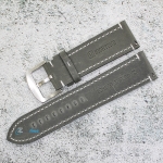 Каишка за часовник Hightone Premium HT24-A49S, Кожена, Сива, 24мм