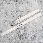 Каишка за часовник Hightone HT8-215, Кожена, Бяла, 8мм