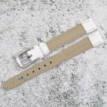 Каишка за часовник Lyon LY12160, Кожена, Бяла, 12мм