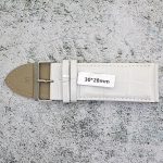 Каишка за часовник Lyon LY3060, Кожена, Бяла, 30мм