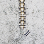 Верижка за часовник ML12-6018BC, Стоманена, Биколор, 12мм