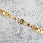 Верижка за часовник ML12-6018G, Стоманена, Златиста, 12мм