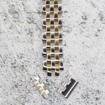 Верижка за часовник ML12-6019BC, Стоманена, Биколор, 12мм