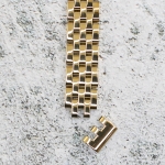 Верижка за часовник ML12-6019G, Стоманена, Златиста, 12мм