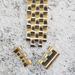 Верижка за часовник ML12-6019G, Стоманена, Златиста, 12мм