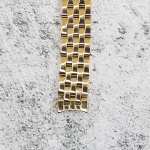 Верижка за часовник ML12-6019G, Стоманена, Златиста, 12мм