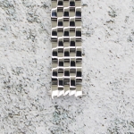 Верижка за часовник ML12-6019W, Стоманена, Сребриста, 12мм