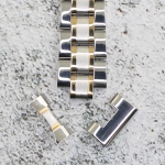 Верижка за часовник ML14-6018BC, Стоманена, Биколор, 14мм