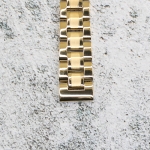 Верижка за часовник ML14-6018G, Стоманена, Златиста, 14мм