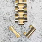 Верижка за часовник ML14-6018G, Стоманена, Златиста, 14мм